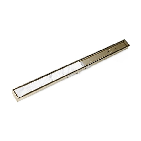 Infinity Drain 48" S-SS Series Complete Kit with Tile Insert Frame in Satin Bronze STIF_AS_6548_SB